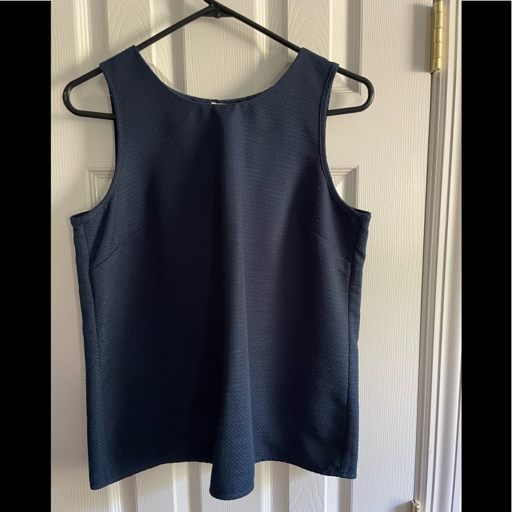 J Crew Factory Navy sleeveless top size 8